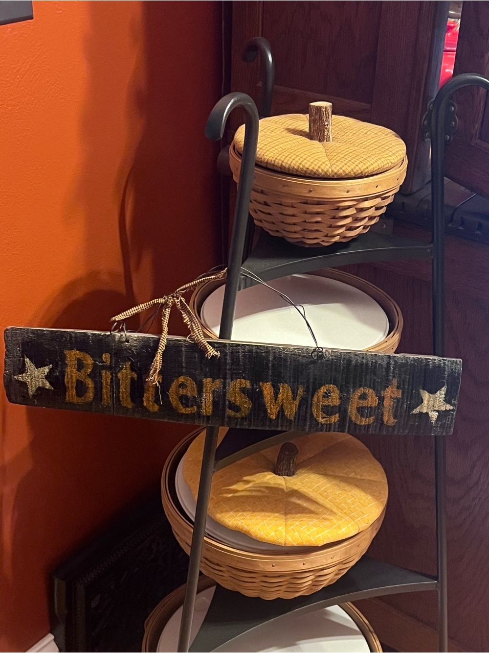 Bittersweet Rustic Barrel Fall Decor Sign 🍂 - Picture 4 of 10
